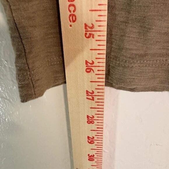 James Perse Shirt Womens Large Brown V Neck Short Sleeve Modal Blend WSVH3182CU - Picture 7 of 7